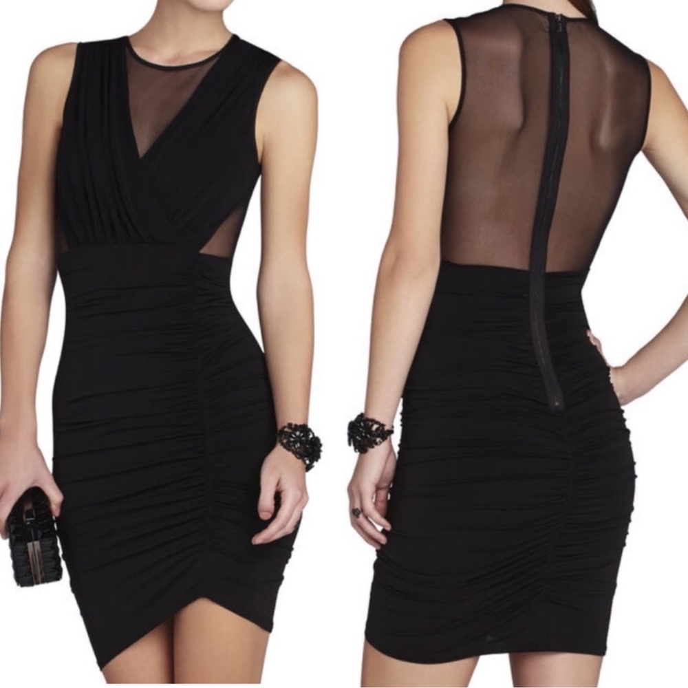 . New BCBGMAXAZRIA Esmerelda black dress size xs
